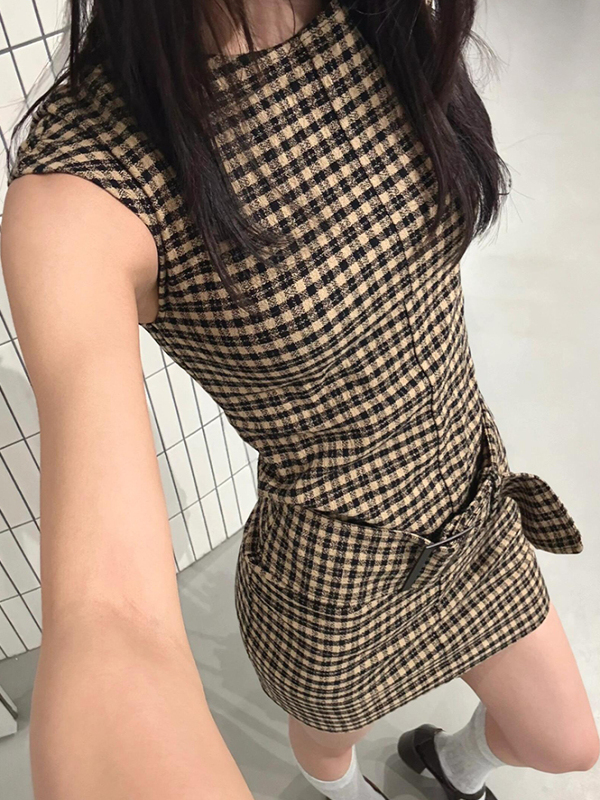 Linen Dress Wrap - فستان صيفي نسائي جديد بتصميم كوري