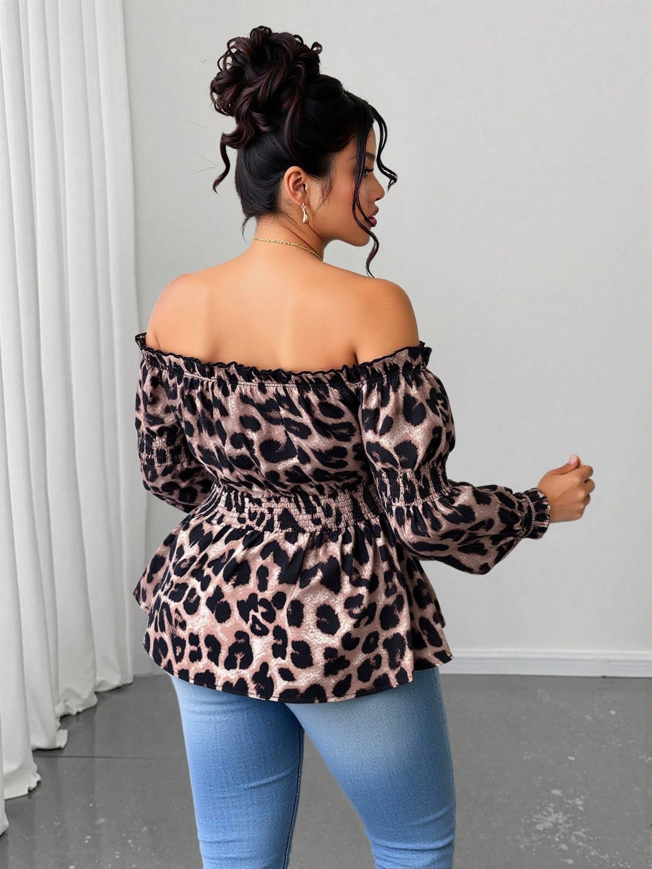 بلوزة نسائية بمقاسات كبيرة بطب - مراجعة Blouse Off Shoulder وسعره