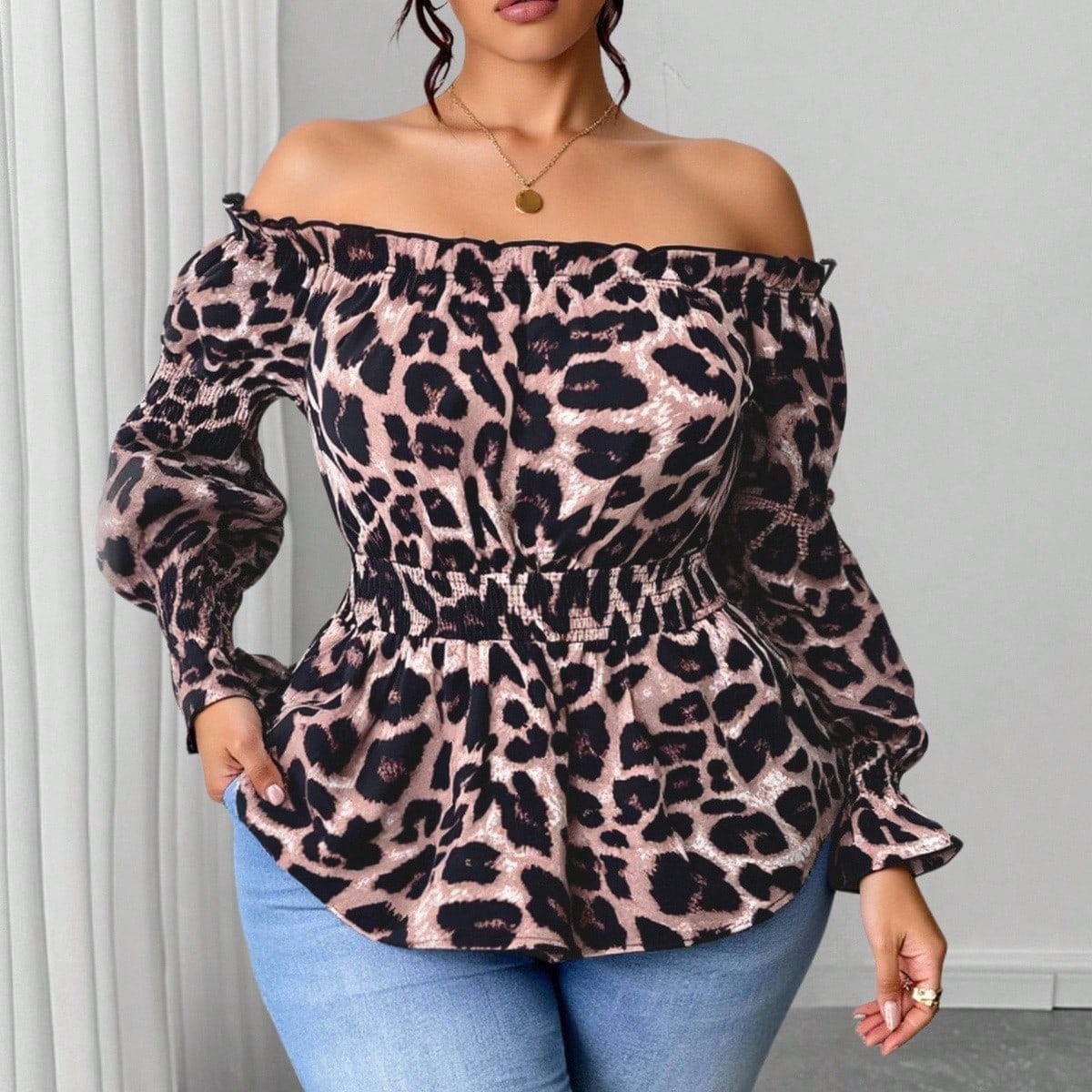 بلوزة نسائية بمقاسات كبيرة بطب - مراجعة Blouse Off Shoulder وسعره