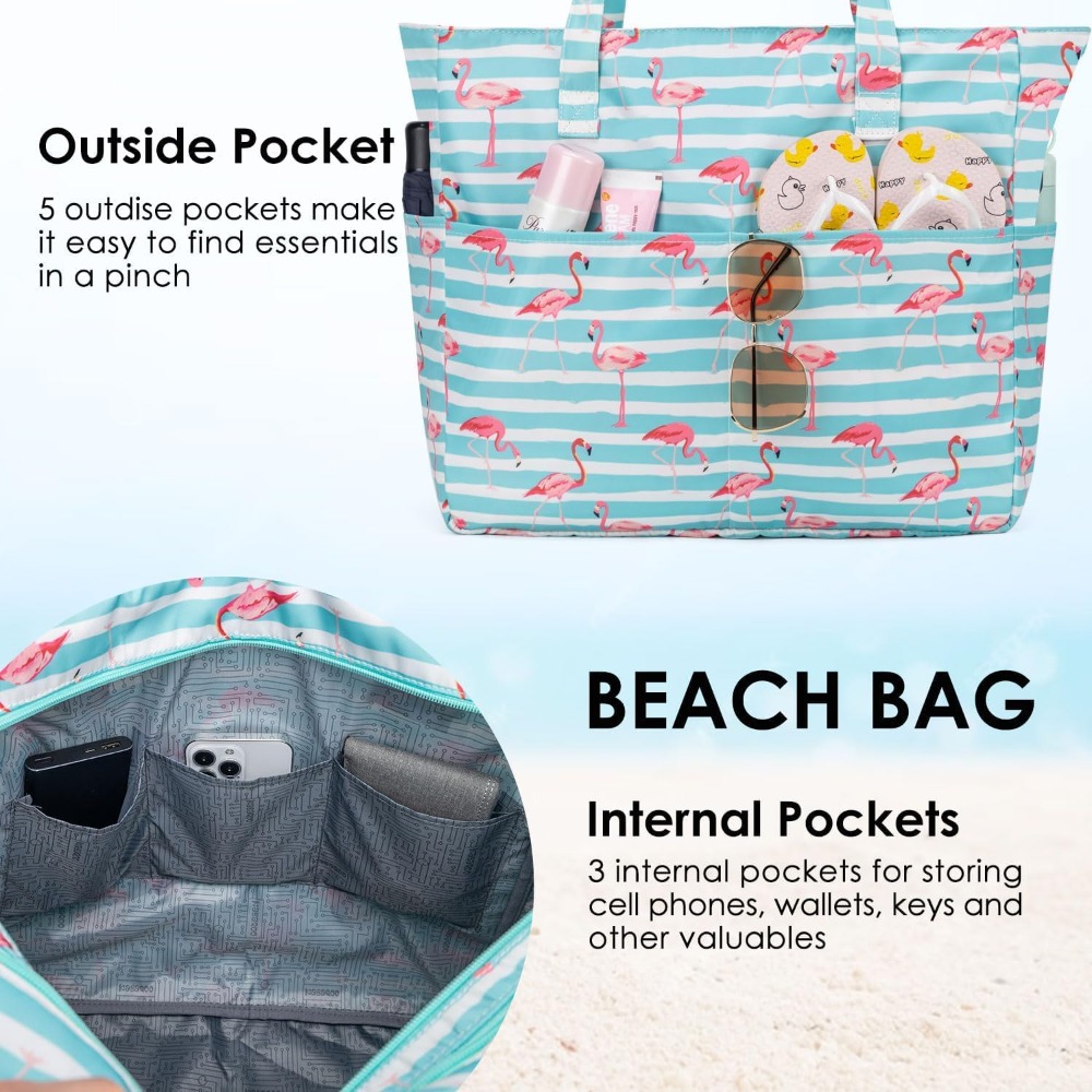 حقائب شاطئية للنساء مقاومة للم - مراجعة Tote Bag Beach وسعره
