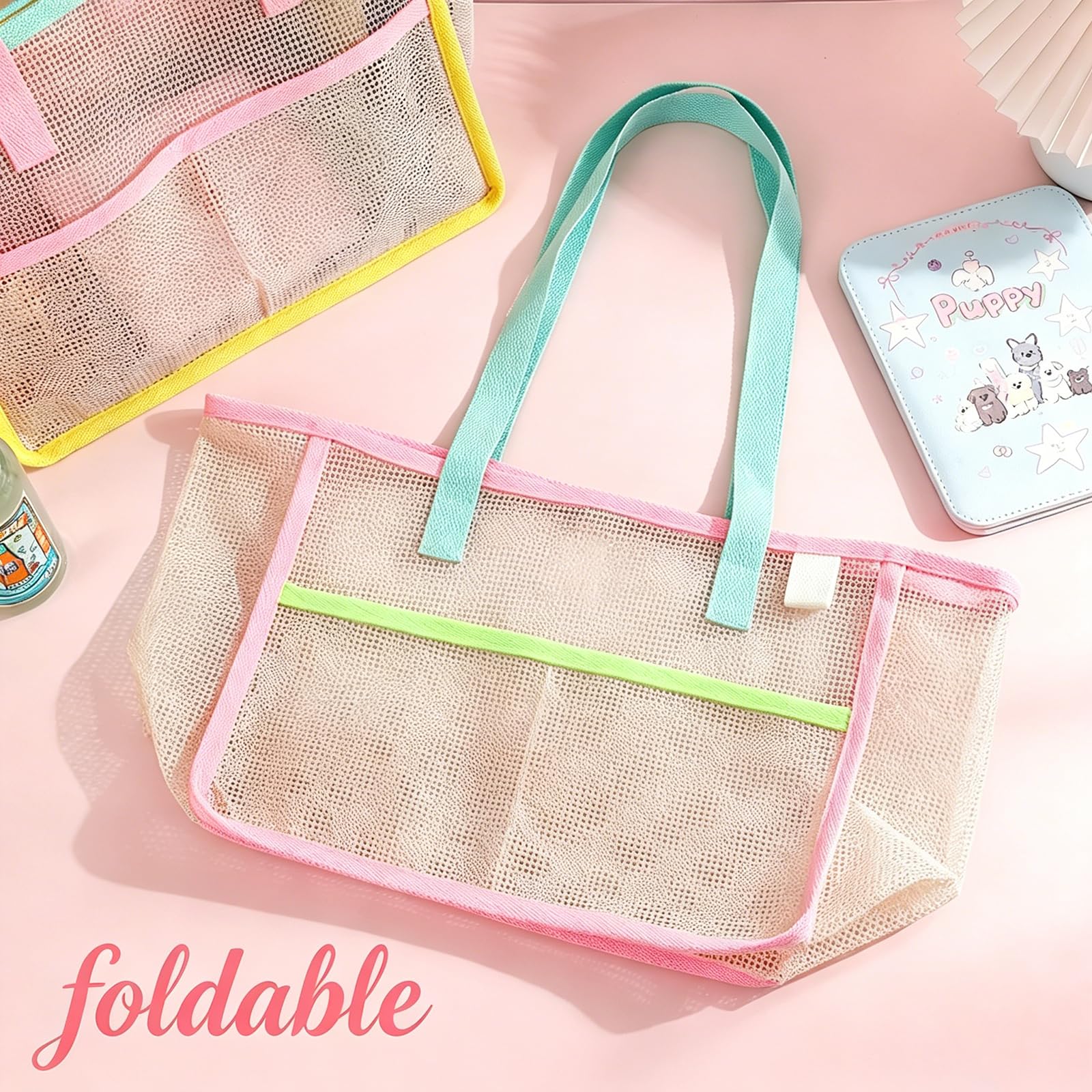 حقائب شاطئ نسائية ملونة قابلة  - مراجعة Tote Bag Beach وسعره