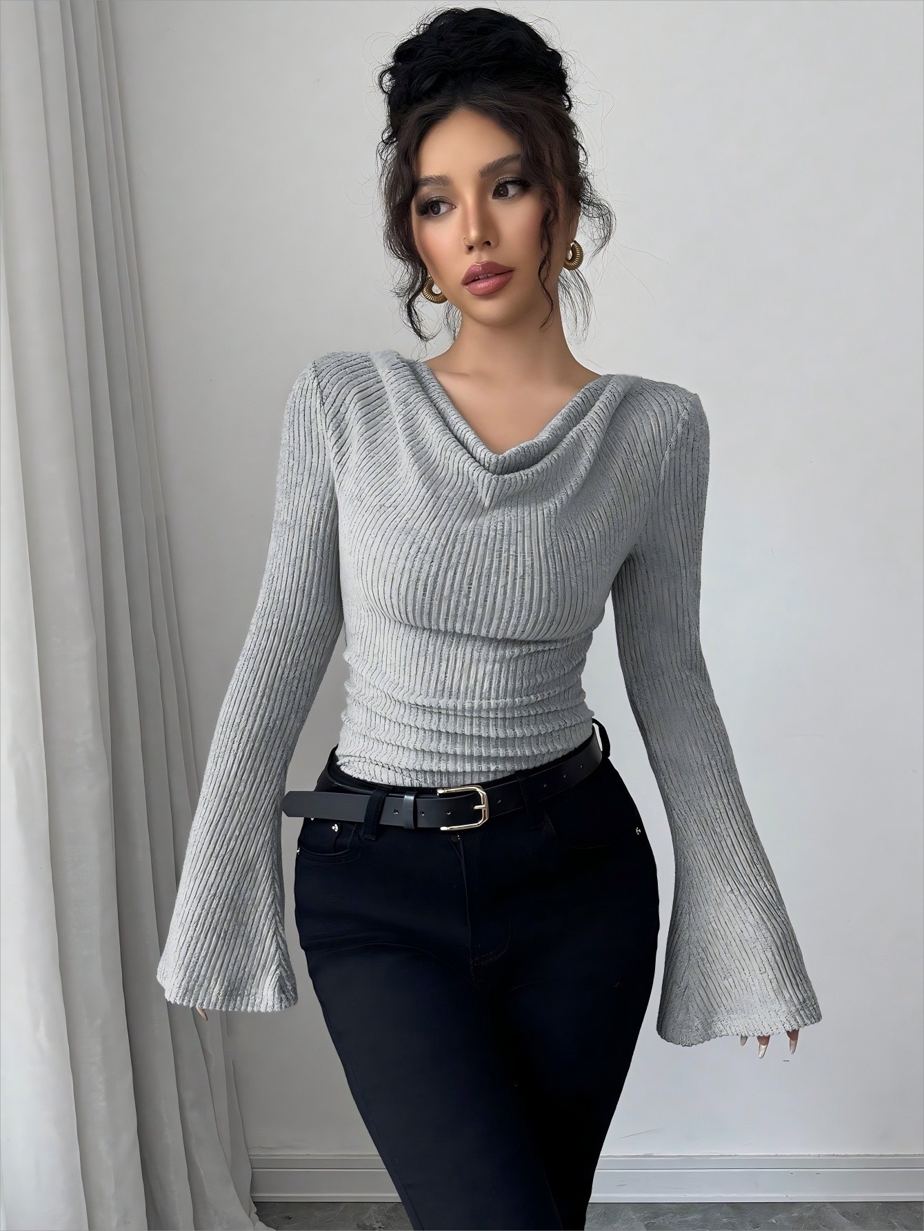 بلوزة نسائية بكتف مكشوف وياقة  - مراجعة Blouse Off Shoulder وسعره
