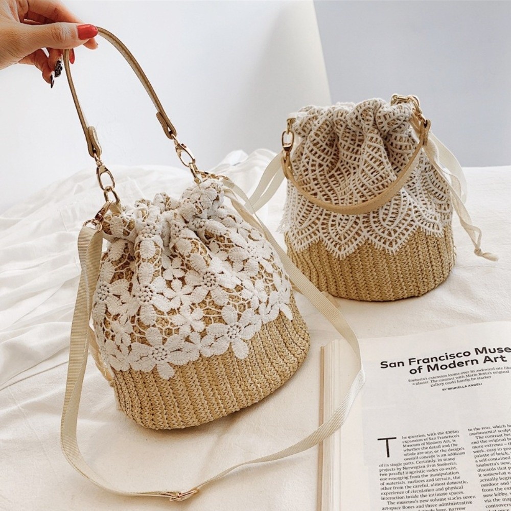 حقيبة كتف محمولة من القش والدا - مراجعة Tote Bag Beach وسعره