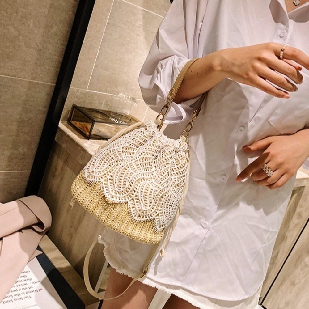 حقيبة كتف محمولة من القش والدا - مراجعة Tote Bag Beach وسعره