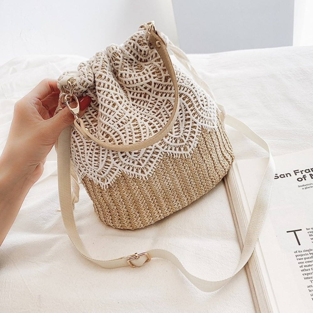 حقيبة كتف محمولة من القش والدا - مراجعة Tote Bag Beach وسعره